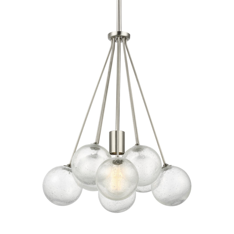 Visual Comfort Studio 6514301-962 One Light Pendant, Brushed Nickel