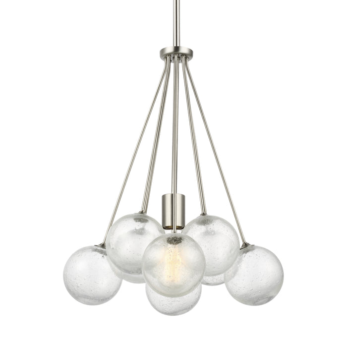 Visual Comfort Studio 6514301-962 One Light Pendant, Brushed Nickel