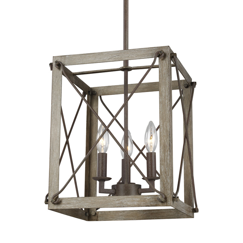 Visual Comfort Studio 6526303EN-872 Three Light Hall / Foyer, Washed Pine