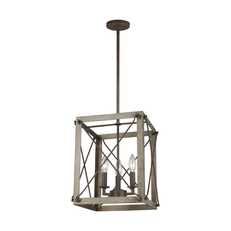 Visual Comfort Studio 6526303EN-872 Three Light Hall / Foyer, Washed Pine