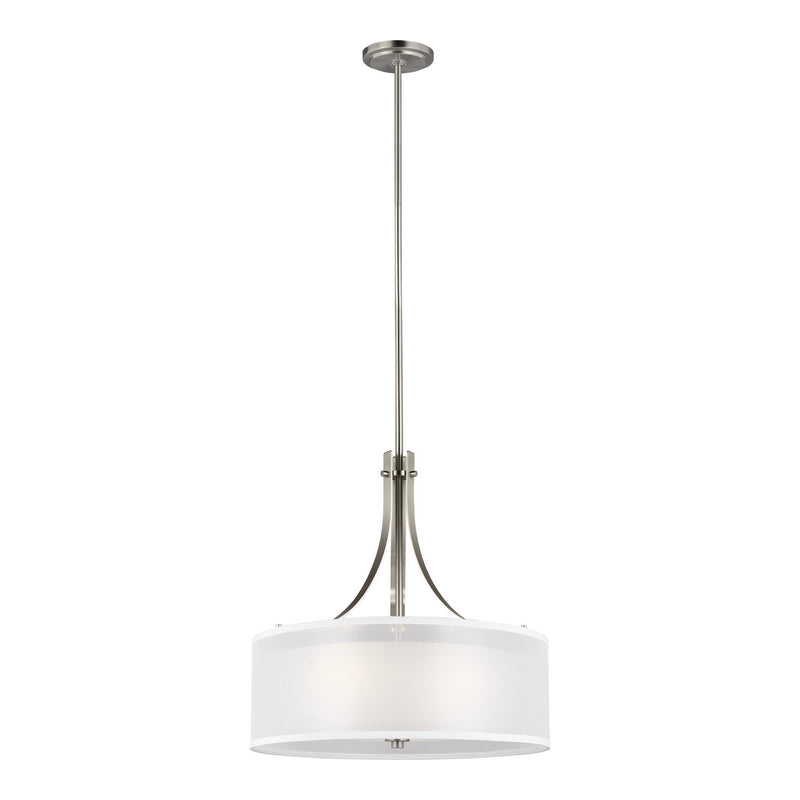 Generation Lighting 6537303-962 Three Light Pendant, Brushed Nickel