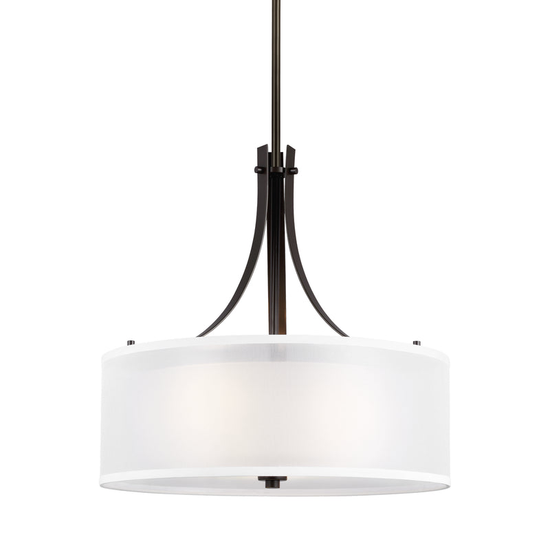 Generation Lighting 6537303EN3-710 Three Light Pendant, Bronze