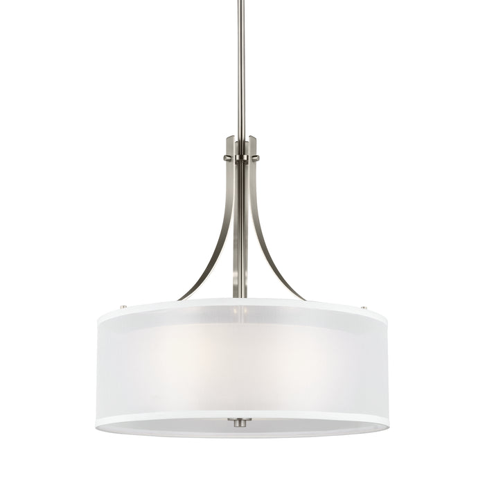 Generation Lighting 6537303EN3-962 Three Light Pendant, Brushed Nickel