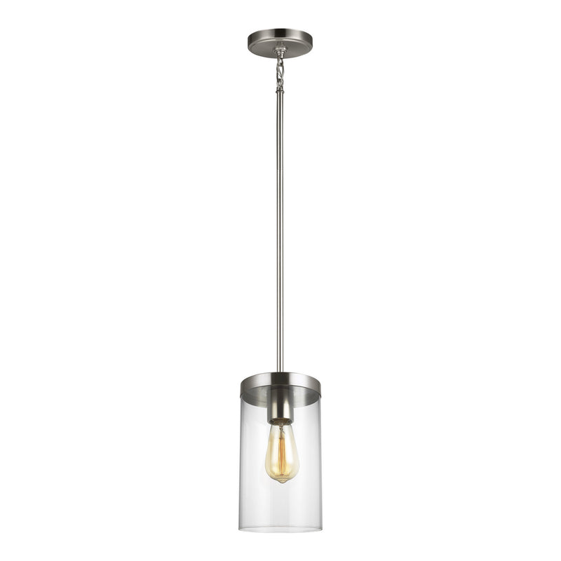 Visual Comfort Studio 6590301-962 One Light Pendant, Brushed Nickel