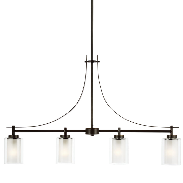 Generation Lighting 6637304-710 Four Light Island Pendant, Bronze