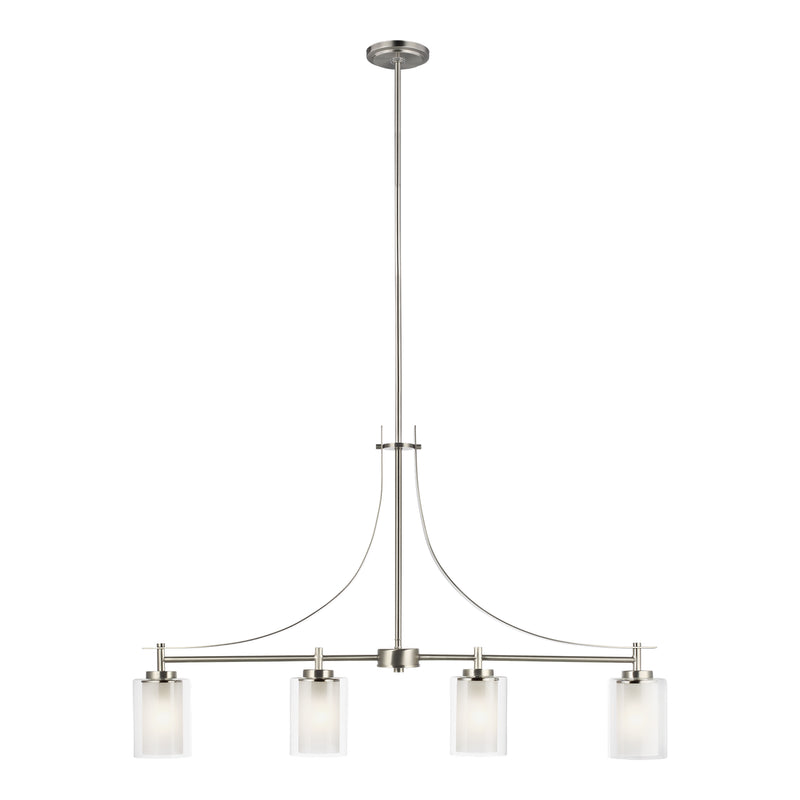 Generation Lighting 6637304EN3-962 Four Light Island Pendant, Brushed Nickel