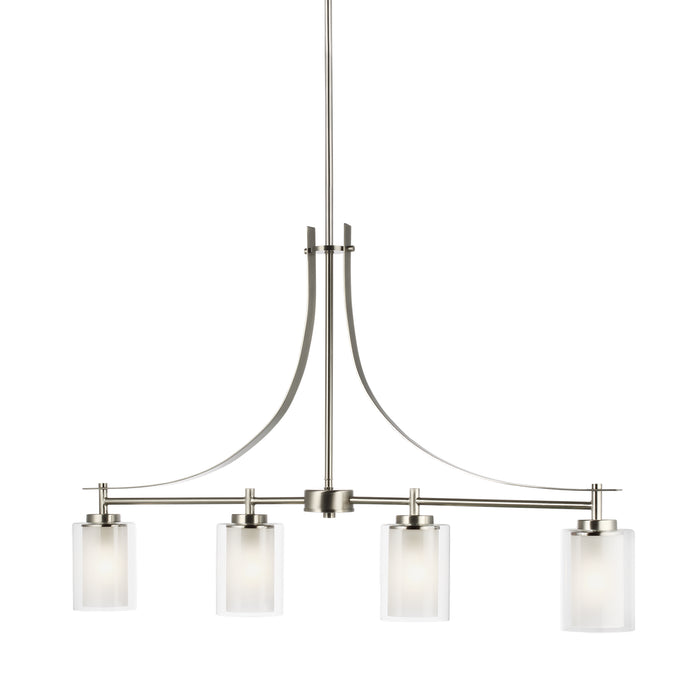 Generation Lighting 6637304EN3-962 Four Light Island Pendant, Brushed Nickel