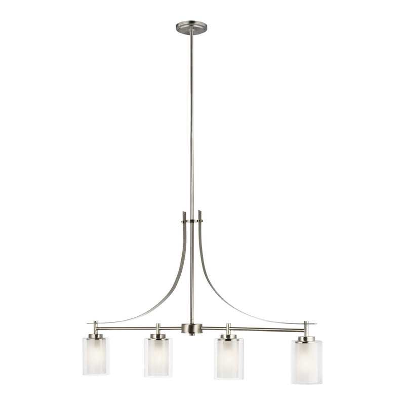 Generation Lighting 6637304EN3-962 Four Light Island Pendant, Brushed Nickel