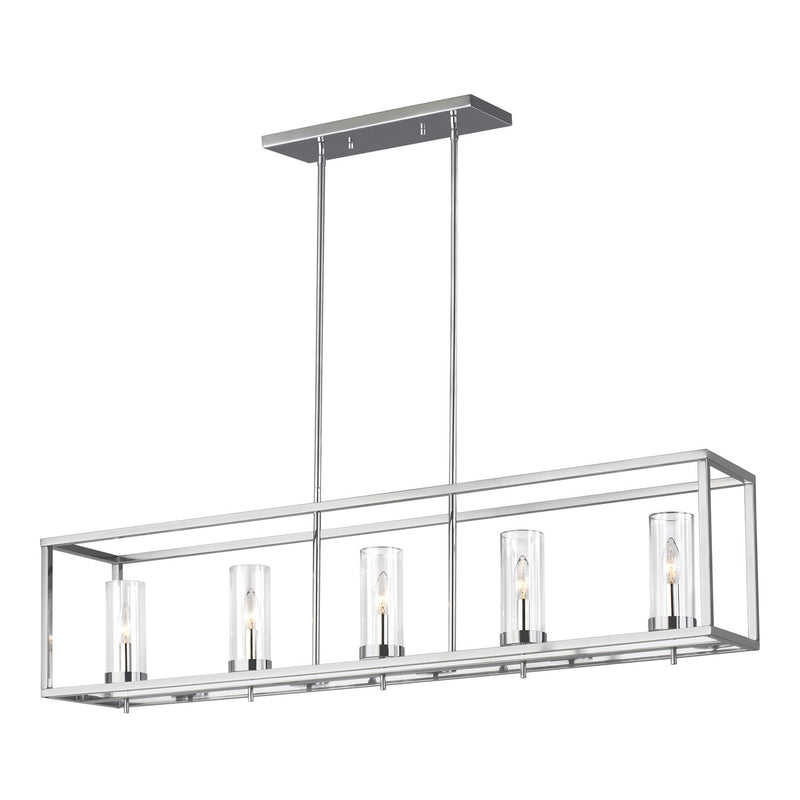 Visual Comfort Studio 6690305-05 Five Light Island Pendant, Chrome