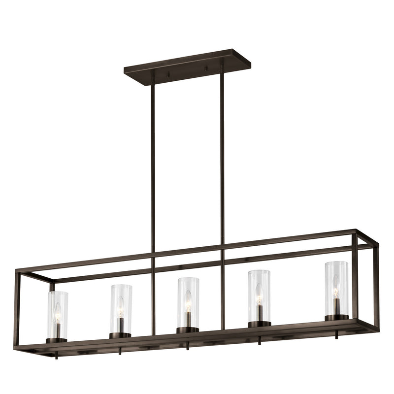Visual Comfort Studio 6690305-778 Five Light Island Pendant, Brushed Oil Rubbed Bronze
