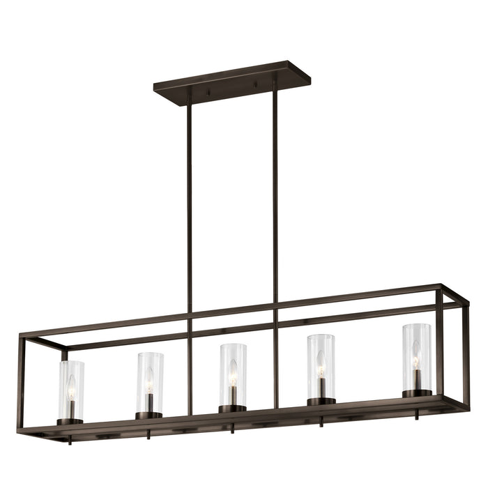 Visual Comfort Studio 6690305EN-778 Five Light Island Pendant, Brushed Oil Rubbed Bronze