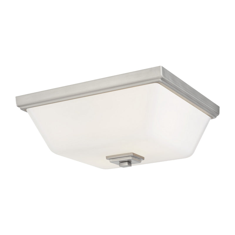 Generation Lighting 7513702-962 Two Light Flush Mount, Brushed Nickel