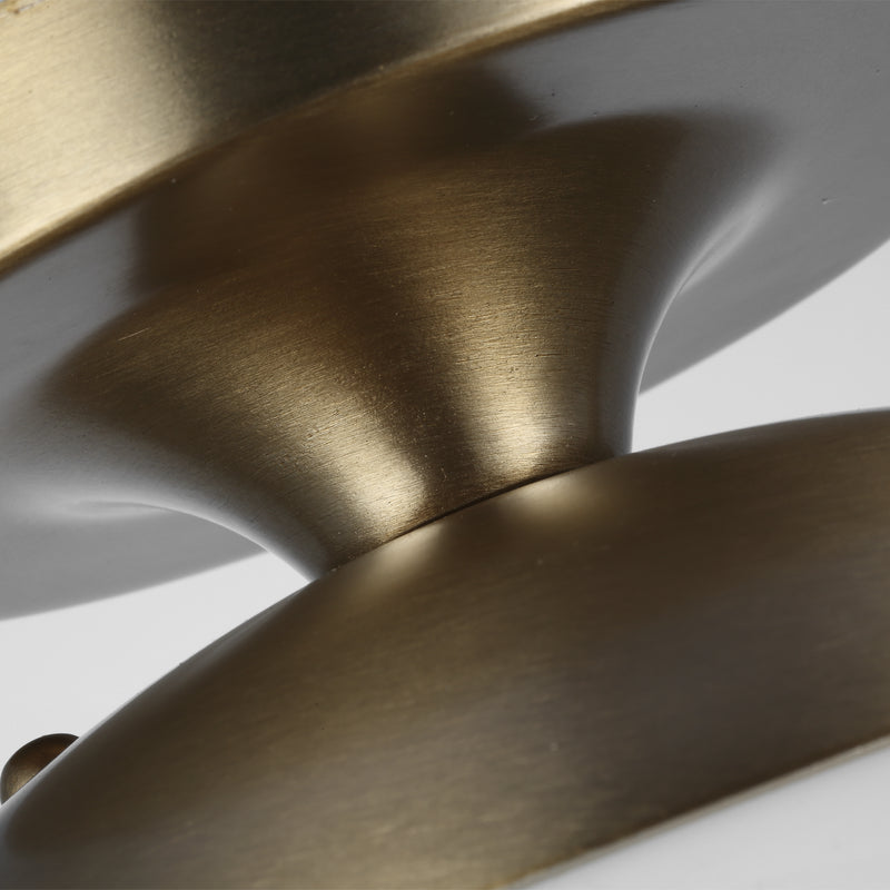 Visual Comfort Studio 7518-848 One Light Wall / Ceiling Semi-Flush Mount, Satin Brass