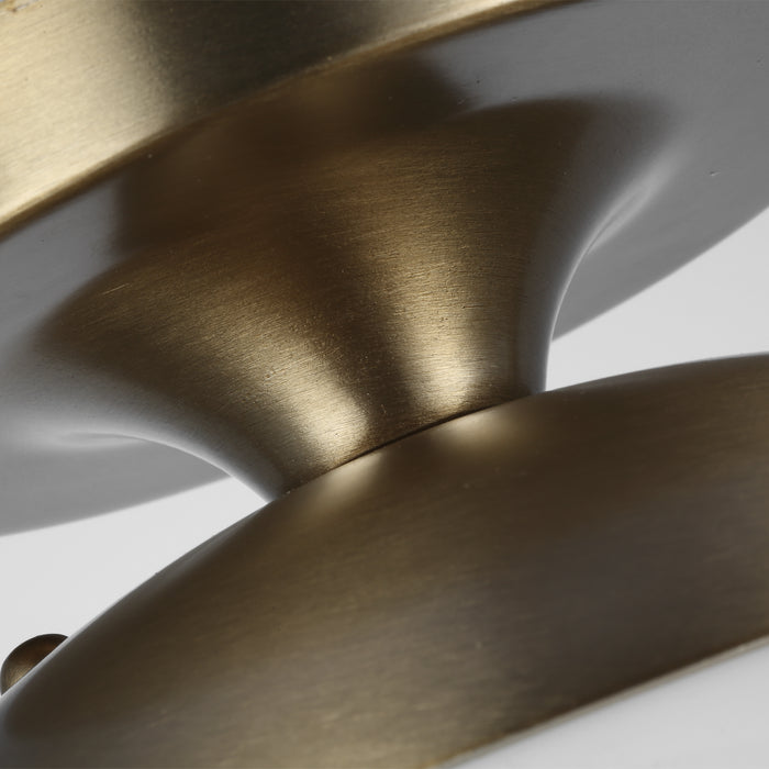 Visual Comfort Studio 7518-848 One Light Wall / Ceiling Semi-Flush Mount, Satin Brass
