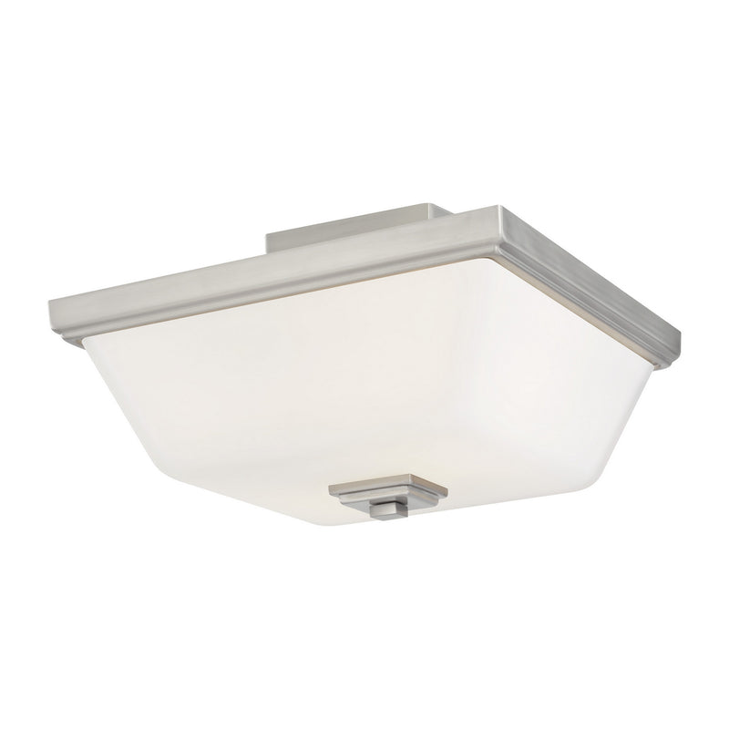 Generation Lighting 7713702EN3-962 Two Light Semi-Flush Mount, Brushed Nickel