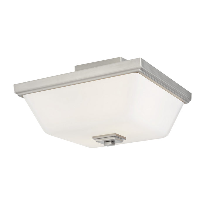 Generation Lighting 7713702EN3-962 Two Light Semi-Flush Mount, Brushed Nickel