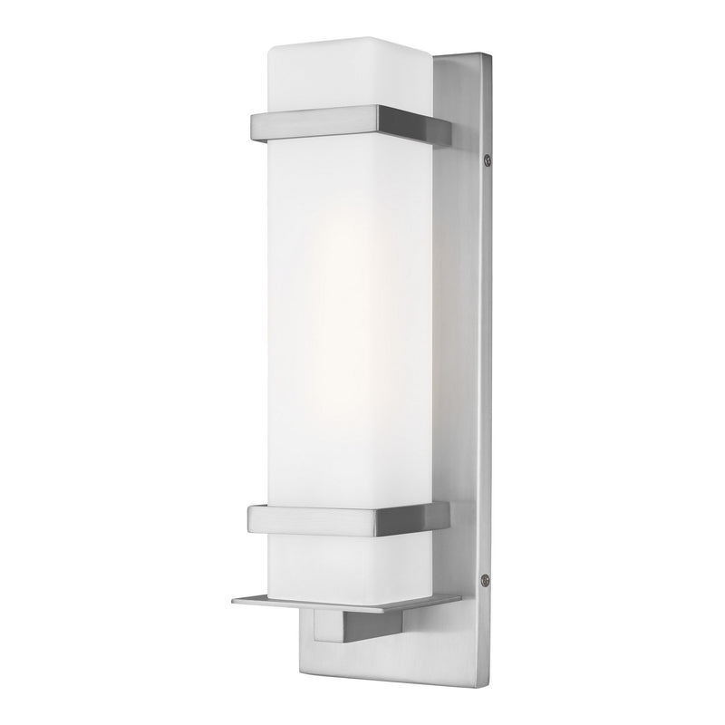 Generation Lighting 8520701-04 One Light Outdoor Wall Lantern, Satin Aluminum