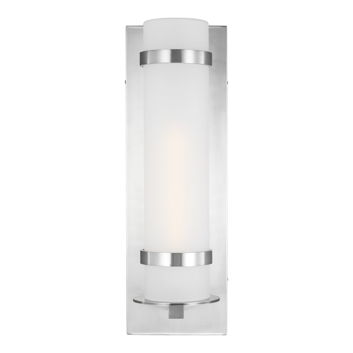 Generation Lighting 8718301-04 One Light Outdoor Wall Lantern, Satin Aluminum
