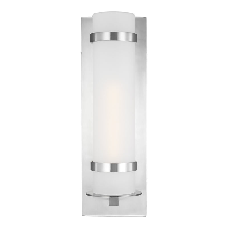 Generation Lighting 8718301EN3-04 One Light Outdoor Wall Lantern, Satin Aluminum