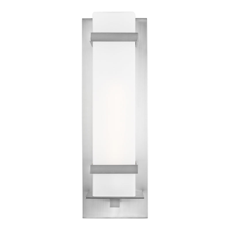 Generation Lighting 8720701EN3-04 One Light Outdoor Wall Lantern, Satin Aluminum