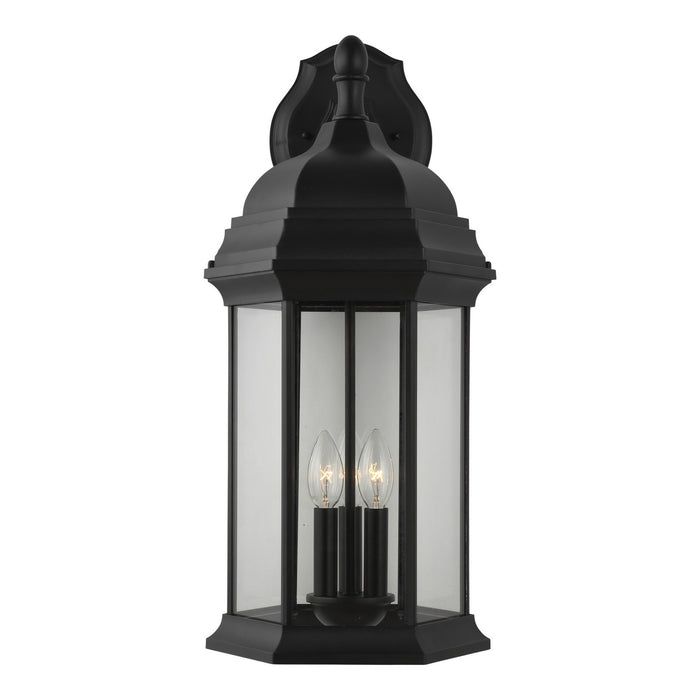 Generation Lighting 8738703-12 Three Light Outdoor Wall Lantern, Black