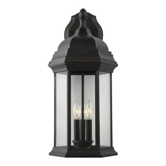 Generation Lighting 8738703-71 Three Light Outdoor Wall Lantern, Antique Bronze