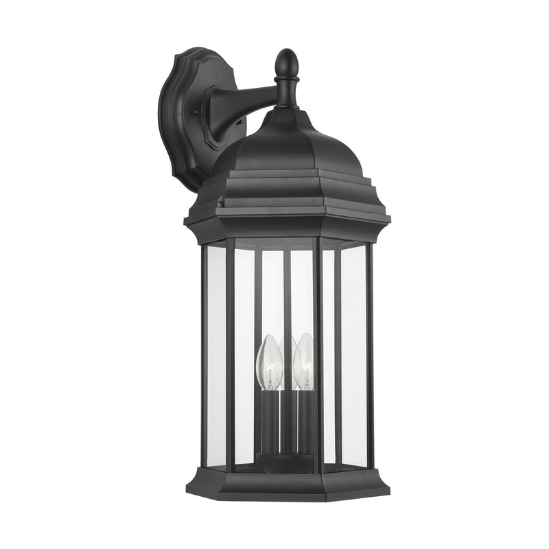 Generation Lighting 8738703EN-12 Three Light Outdoor Wall Lantern, Black
