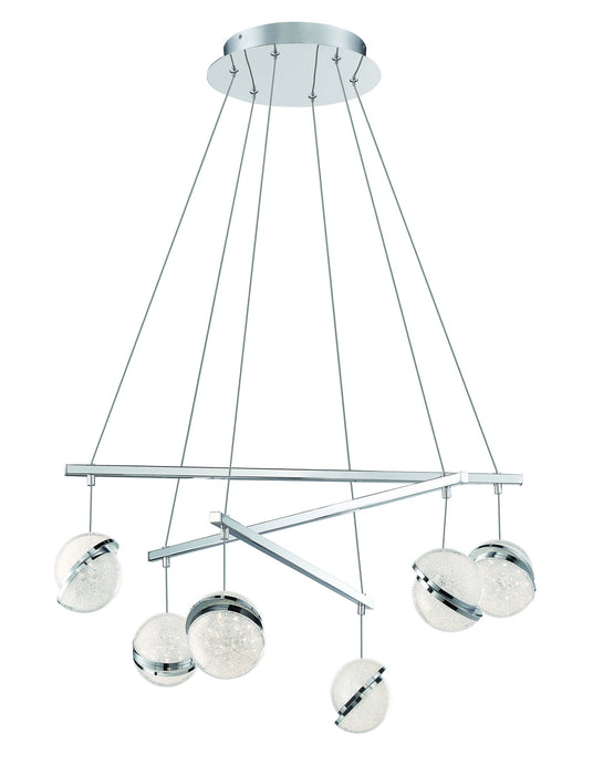 George Kovacs P1446-077-L LED Pendant, Chrome