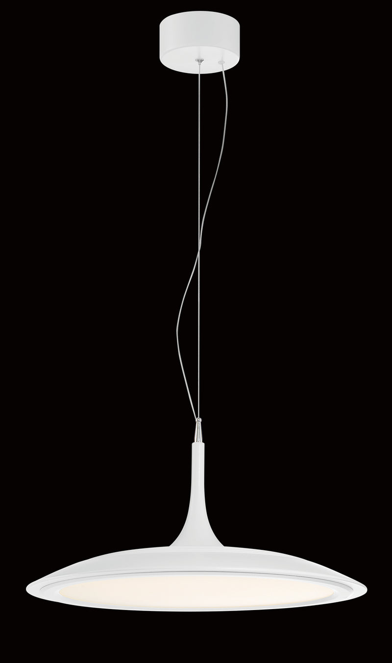George Kovacs P1781-044B-L LED Pendant, Matte White