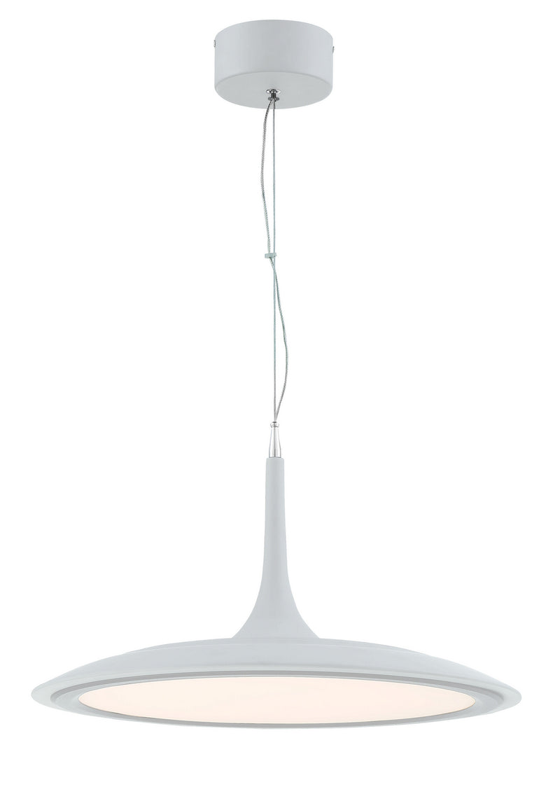 George Kovacs P1781-044B-L LED Pendant, Matte White