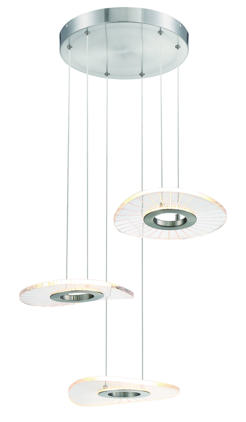 George Kovacs P1783-084-L LED Pendant, Brushed Nickel