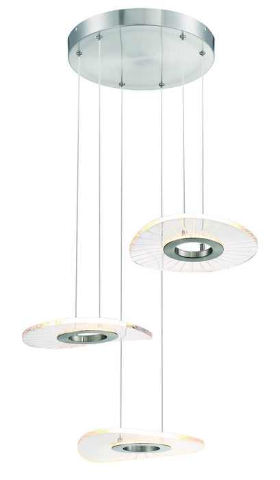 George Kovacs P1783-084-L LED Pendant, Brushed Nickel