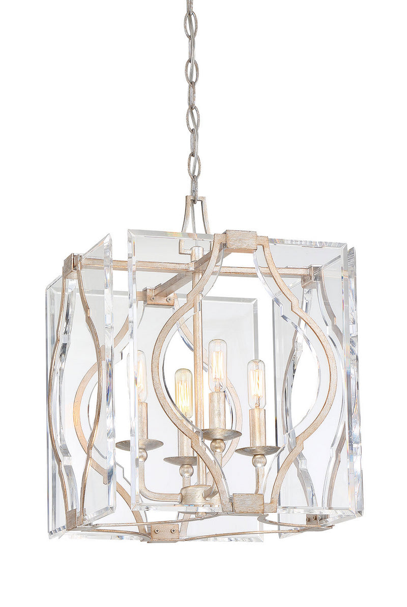 Metropolitan N7763-683 Four Light Pendant, Gold Mist Gold Leaf