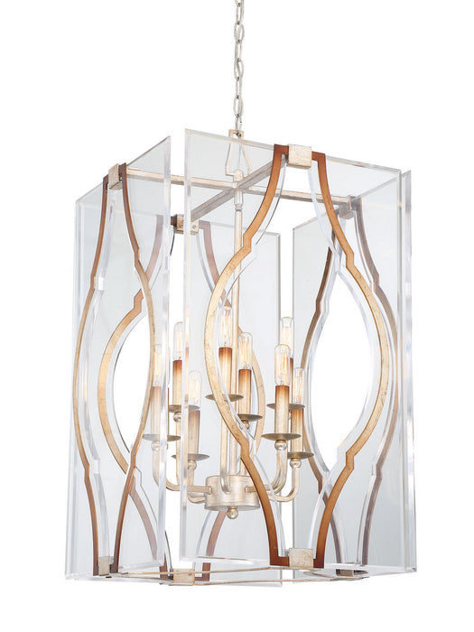 Metropolitan N7768-683 Eight Light Pendant, Gold Mist Gold Leaf