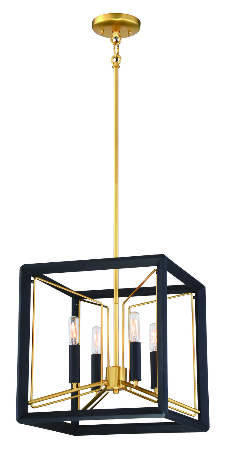 Metropolitan N7854-707 Four Light Pendant, Sand Coal With Honey Gold Acce
