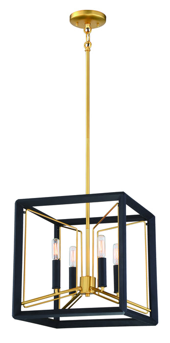 Metropolitan N7854-707 Four Light Pendant, Sand Coal With Honey Gold Acce
