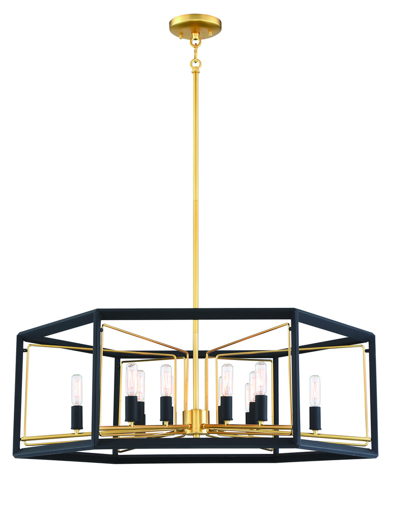 Metropolitan N7855-707 12 Light Pendant, Sand Coal With Honey Gold Acce