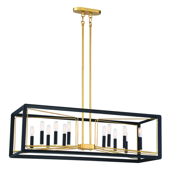Metropolitan N7856-707 12 Light Pendant, Sand Coal With Honey Gold Acce