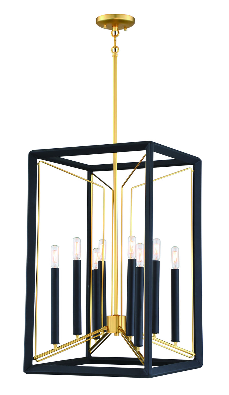 Metropolitan N7858-707 Eight Light Pendant, Sand Coal With Honey Gold Acce