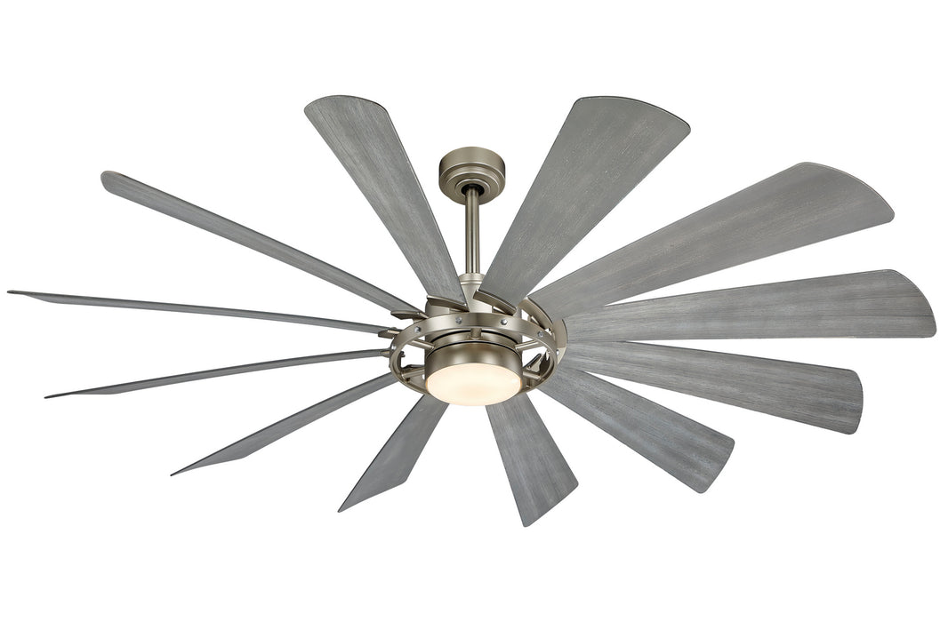 Minka Aire F870L-BS 65" Ceiling Fan, Brushed Steel