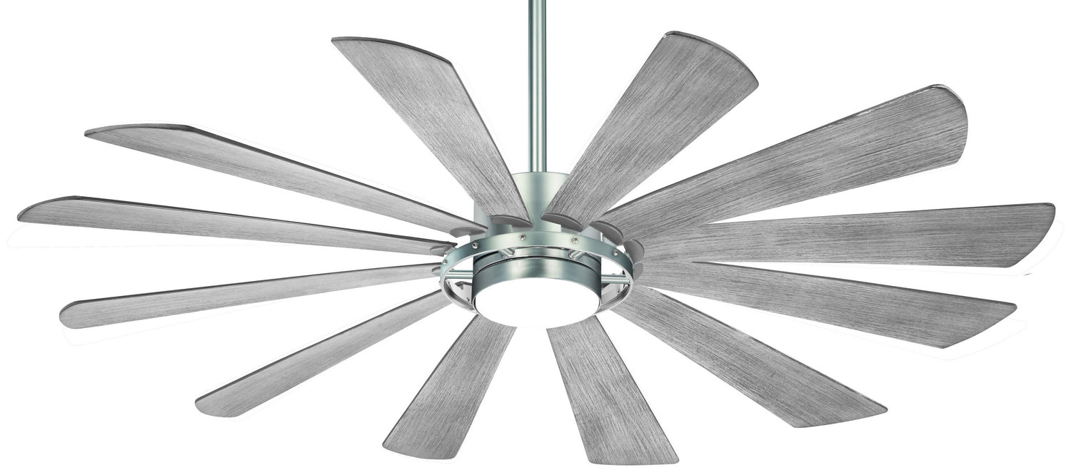 Minka Aire F870L-BS 65" Ceiling Fan, Brushed Steel