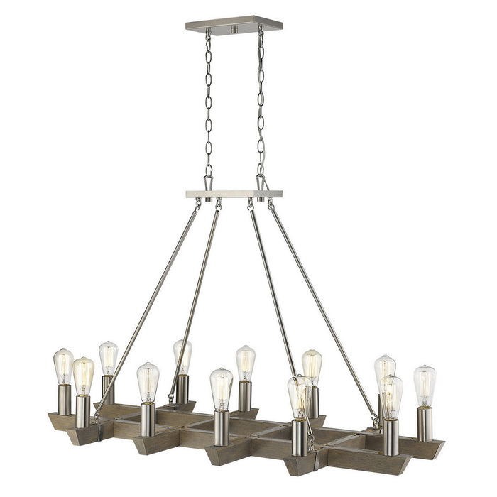 Acclaim Lighting IN11061SN 12 Light Chandelier, Satin Nickel