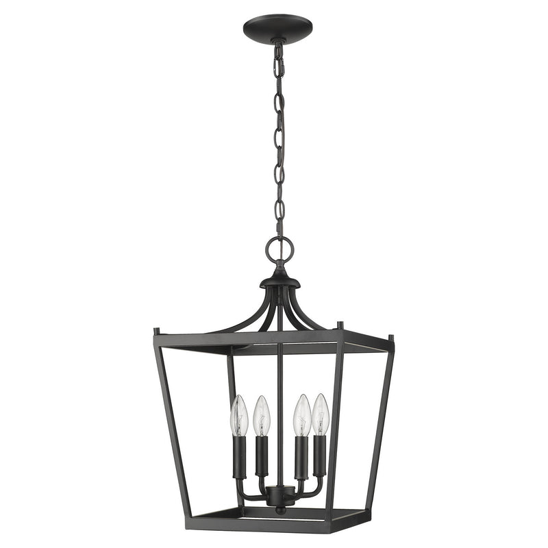 Acclaim Lighting IN11133BK Four Light Pendant, Matte Black