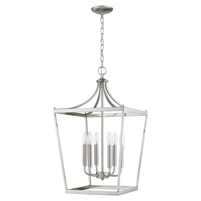 Acclaim Lighting IN11134SN Six Light Pendant, Satin Nickel
