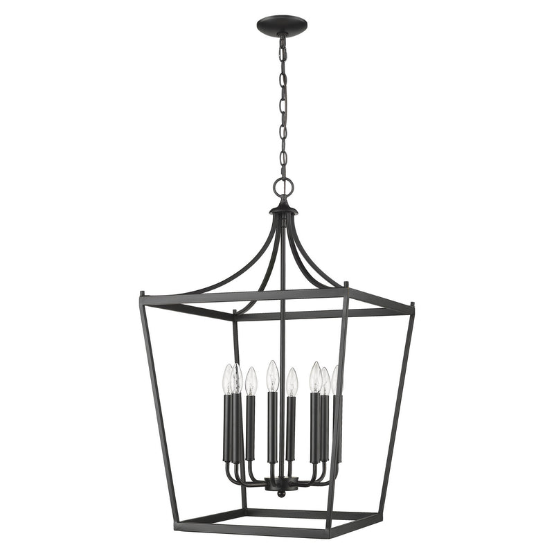 Acclaim Lighting IN11135BK Eight Light Pendant, Matte Black