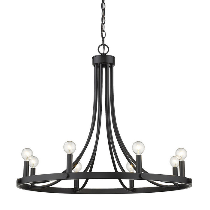 Acclaim Lighting IN11151BK Eight Light Chandelier, Matte Black