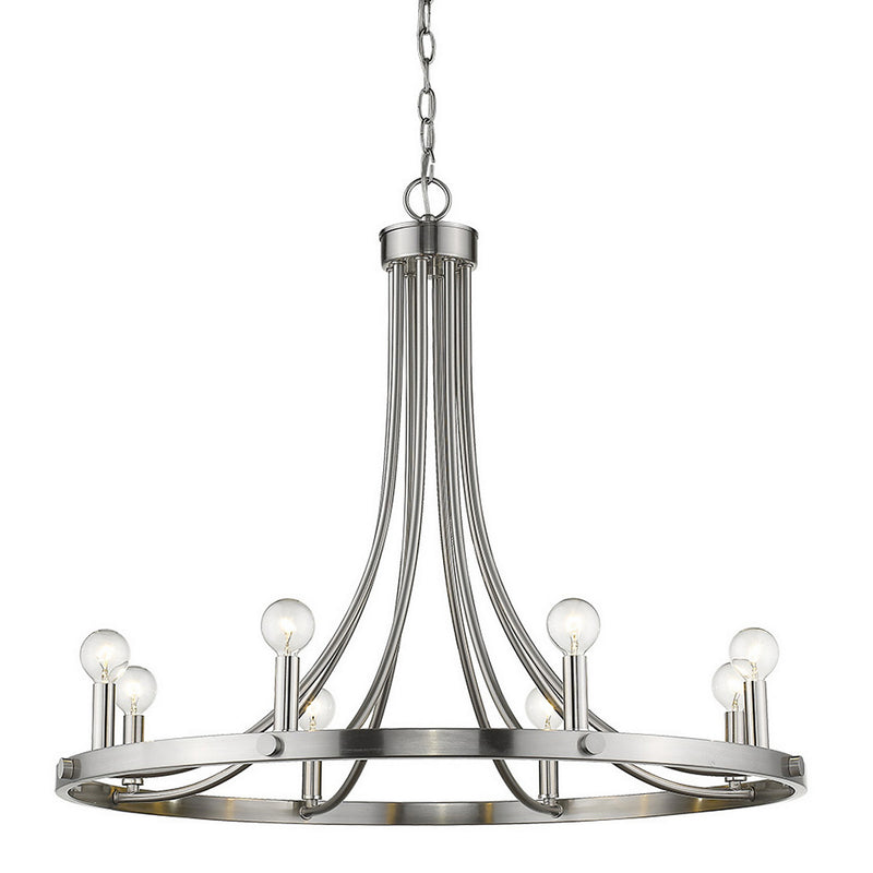 Acclaim Lighting IN11151SN Eight Light Chandelier, Satin Nickel