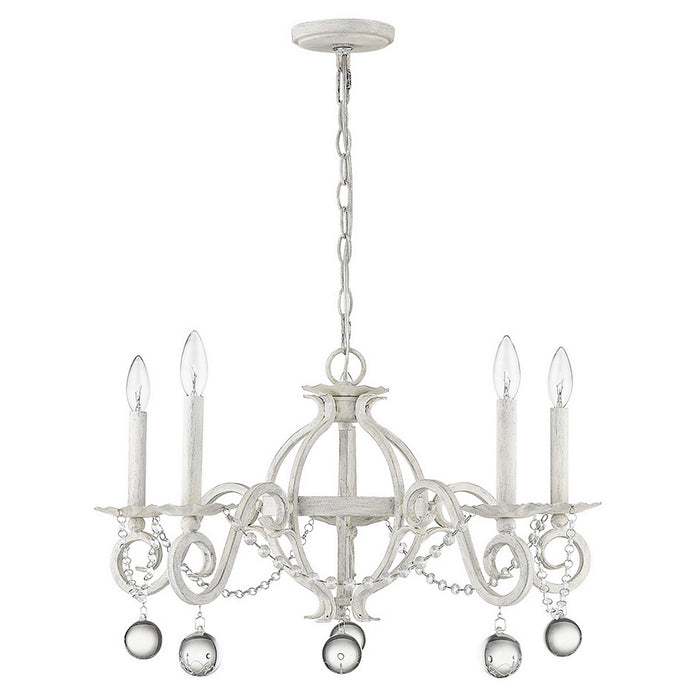 Acclaim Lighting IN11344CW Five Light Chandelier, Country White