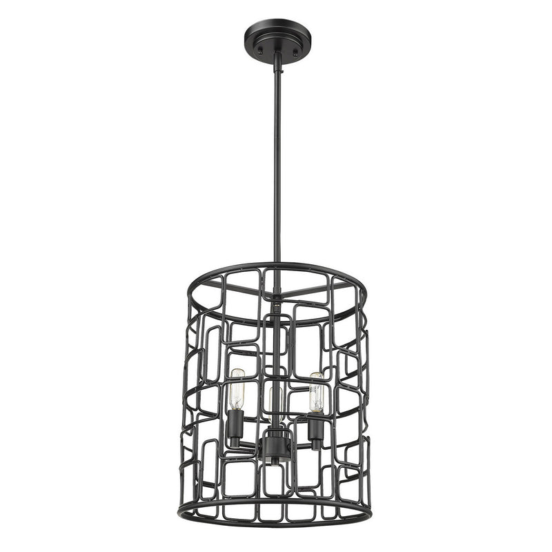 Acclaim Lighting IN21130BK Three Light Pendant, Matte Black