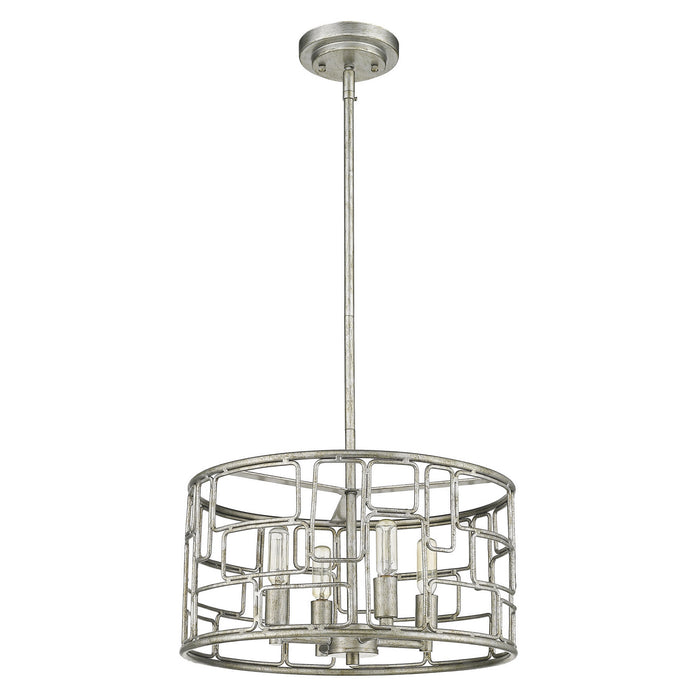 Acclaim Lighting IN21131AS Four Light Pendant, Antique Silver